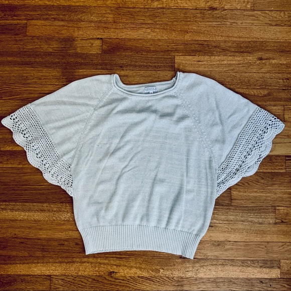 Joseph A Tops - Joseph A | White Knit Sweater Blouse with Bat wing